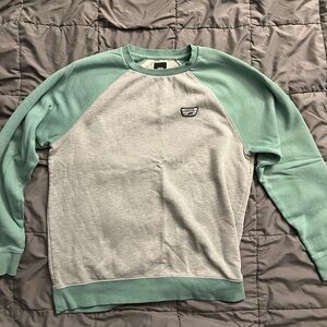 Vans Mint Green and Light Gray Crewneck Sweater